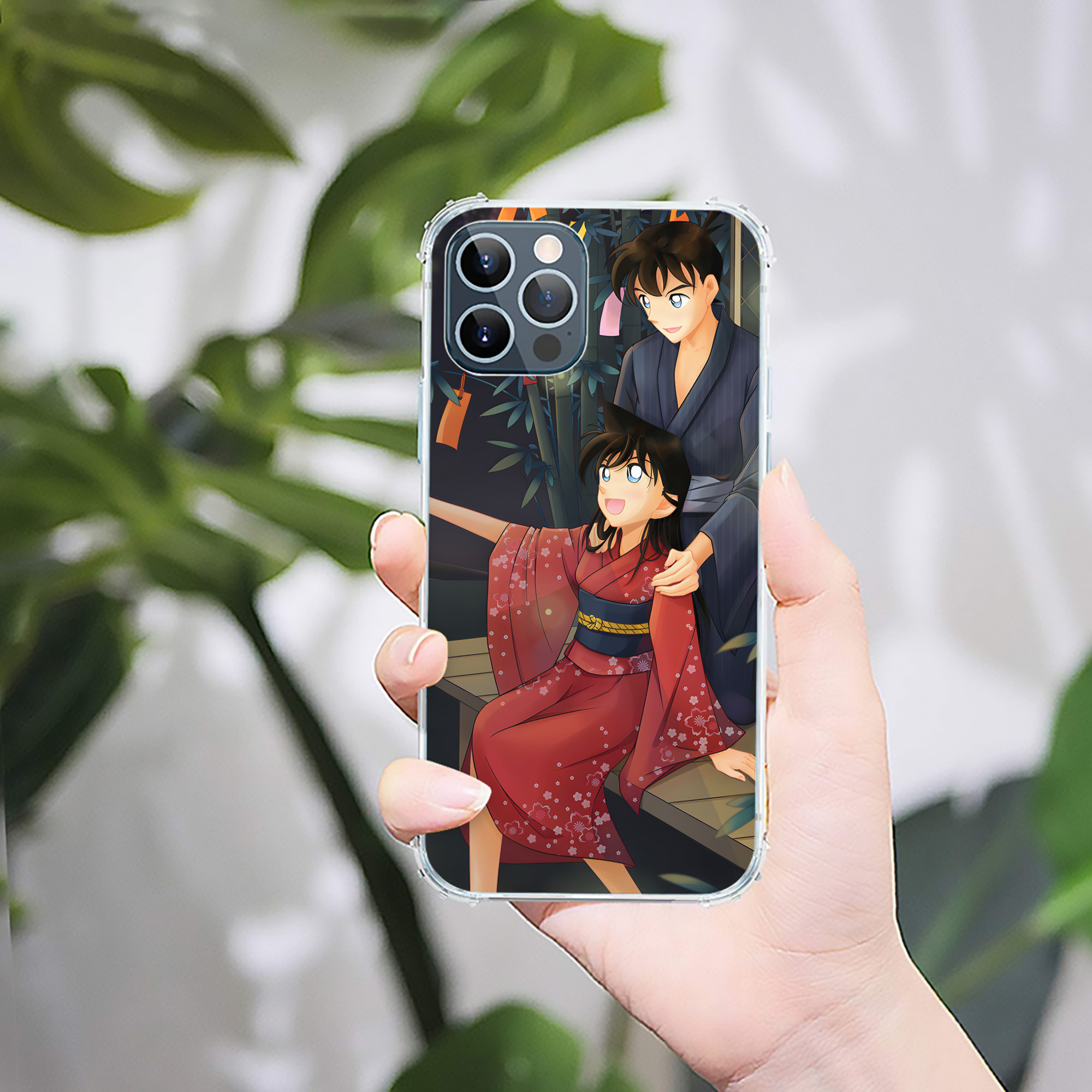 （画像用） 名探偵コナン Detective Conan 【iPhone 12シリーズ対応】透明スマホケース（クリアソフトケース）